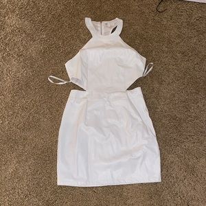 pleather cocktail dress